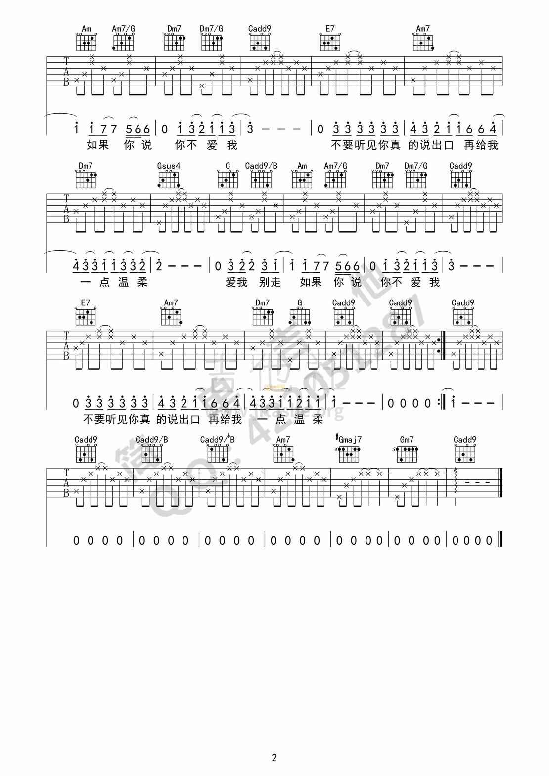 爱我别走（完美版）吉他谱(图片谱,弹唱)_张震岳(阿岳;Chang Csun Yuk)_爱我别走-张震岳（完美弹唱）简单吉他_262.jpg