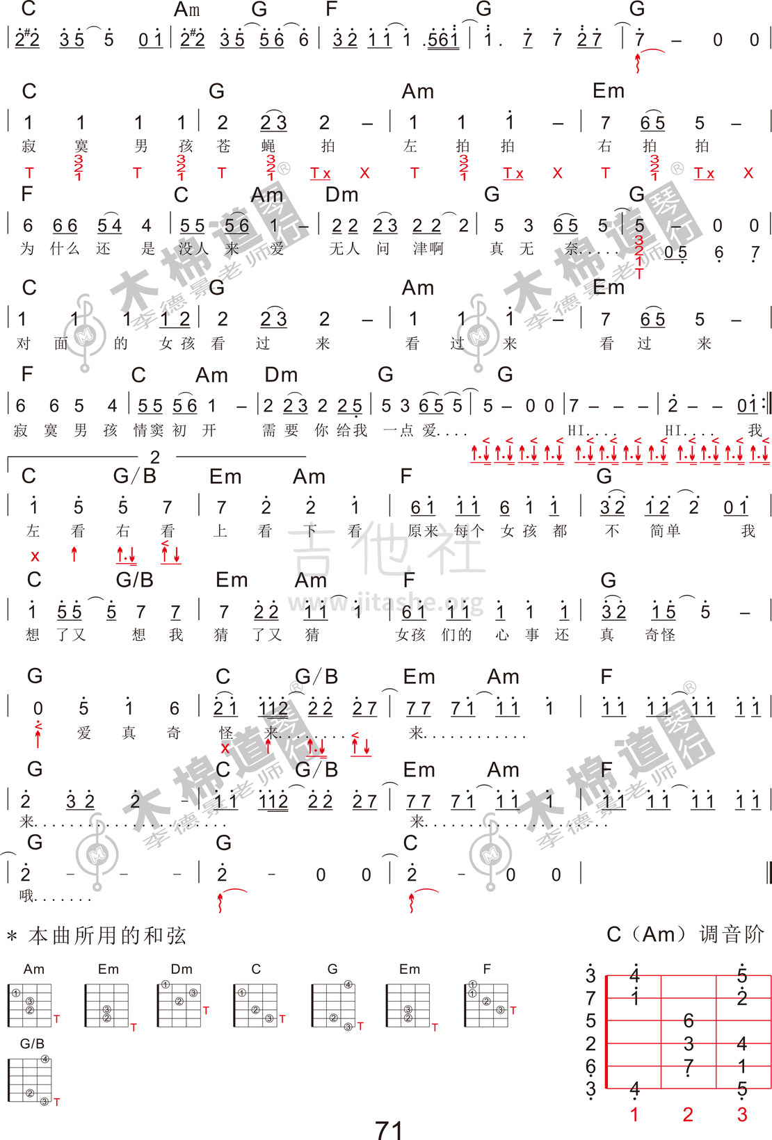 对面的女孩看过来(四合一吉他谱 木棉道琴行)吉他谱(图片谱,四合一吉他谱,木棉道琴行,弹唱)_任贤齐(Richie Ren Xian-Qi)_161335icchddmqmcswrisd.jpg