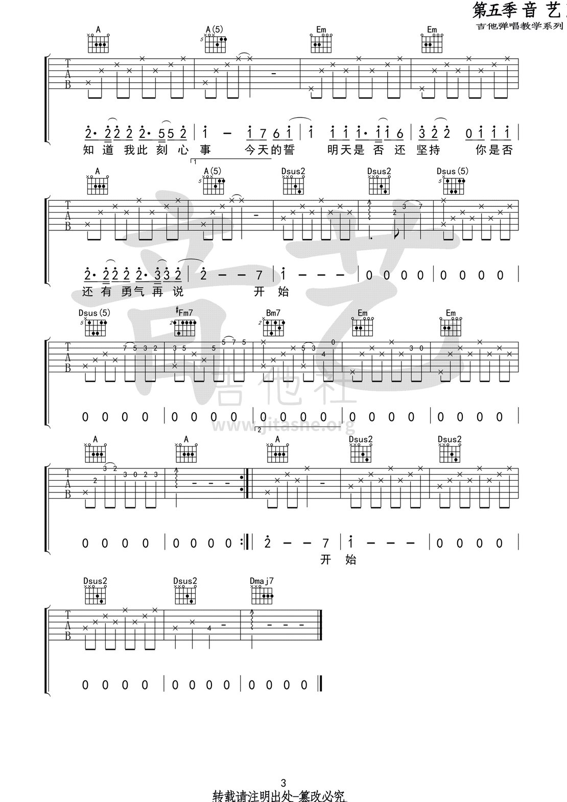 还想听你的故事(音艺吉他弹唱教学:第五季第42集)吉他谱(图片谱,音艺吉他弹唱教学,弹唱)_谢春花(春花姑娘)_还想听你的故事3 第四期 第四十二集.gif