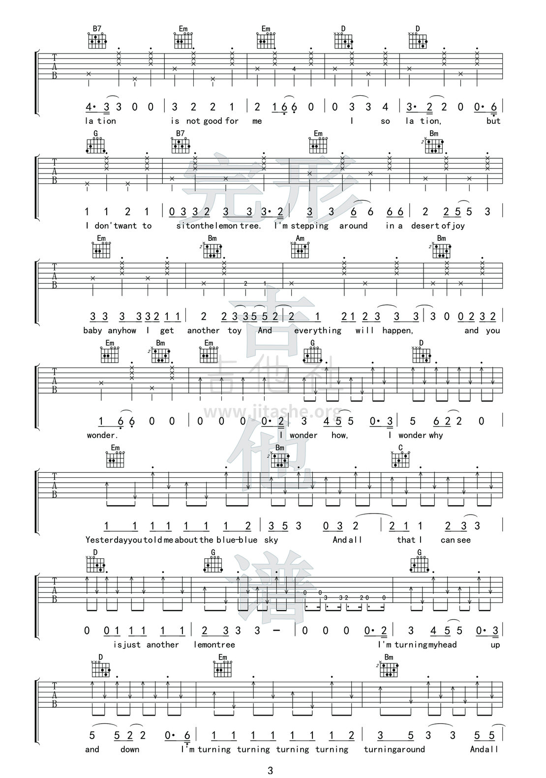 打印:Lemon Tree(柠檬树)吉他谱_Fool's Garden_3副本.jpg