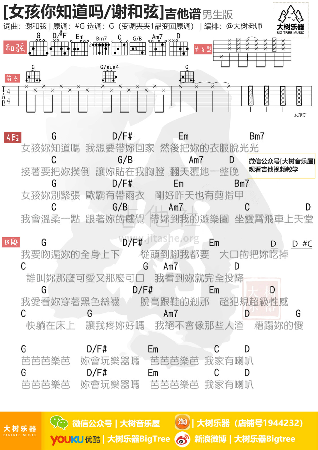 女孩你知道吗吉他简谱_你知道我在等你吗简谱