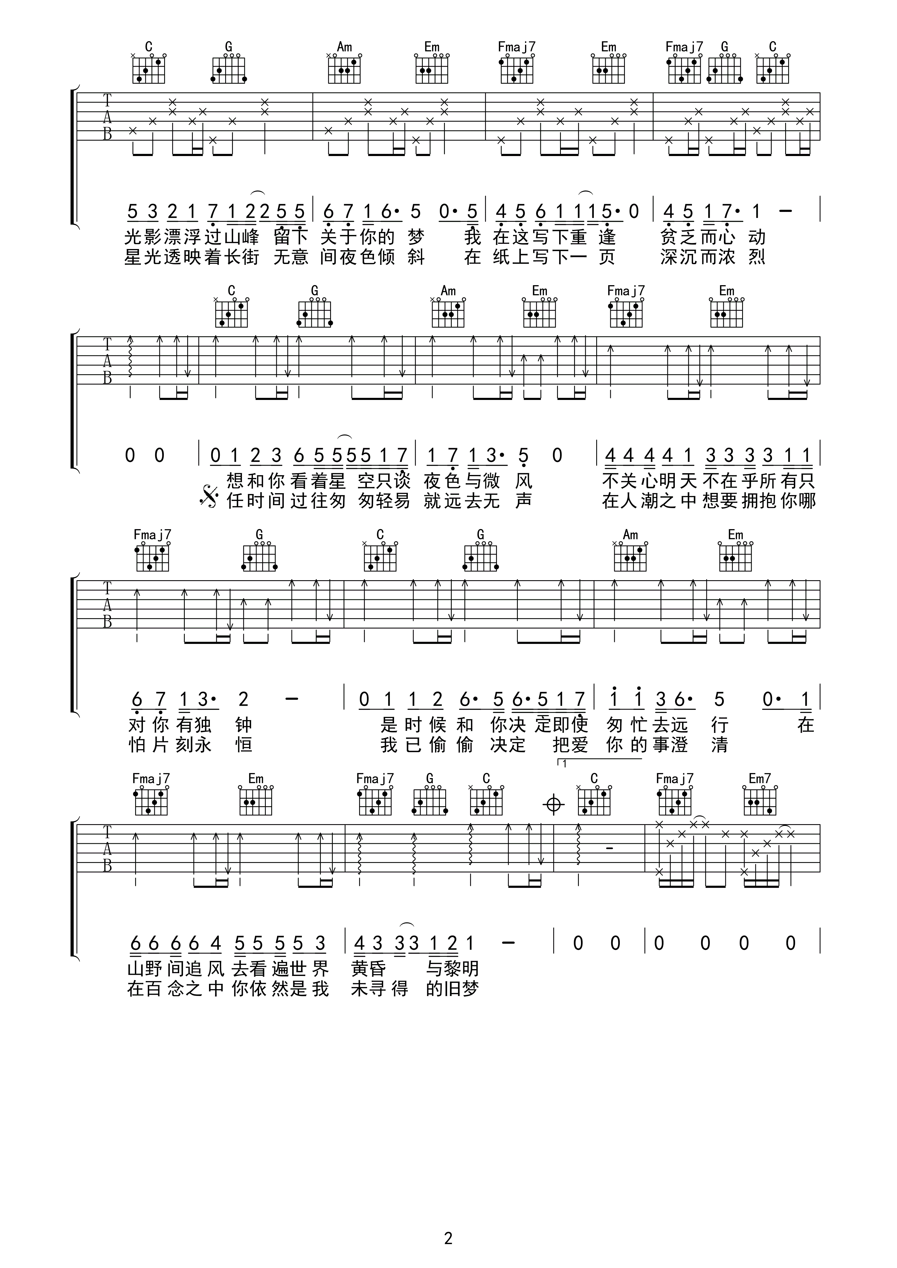 只只吉他谱(图片谱,弹唱,伴奏)_孟凡明_只只02.gif