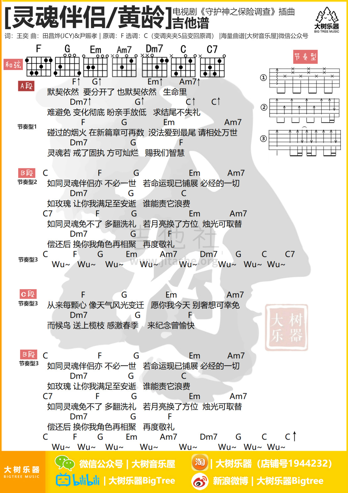 灵魂伴侣(电视剧〈守护神之保险调查〉插曲)吉他谱(图片谱,弹唱,大树乐器,大树音乐)_黄龄_模板_meitu_3_meitu_2_meitu_1.jpg