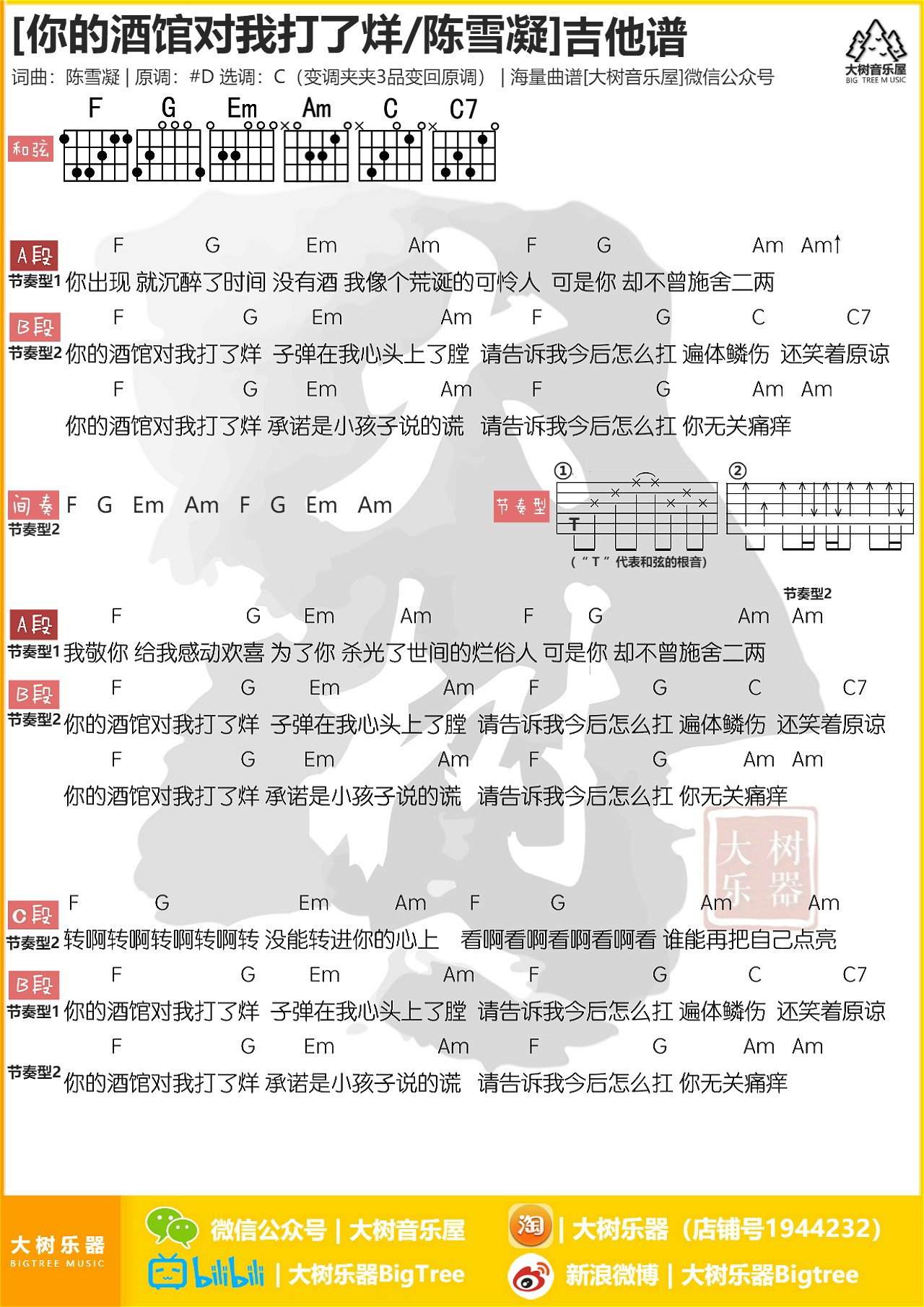 你的酒馆对我打了烊（大树音乐屋 大树乐器）吉他谱(图片谱,弹唱,C调,和弦)_陈雪凝_模板_meitu_3_meitu_2_meitu_2.jpg