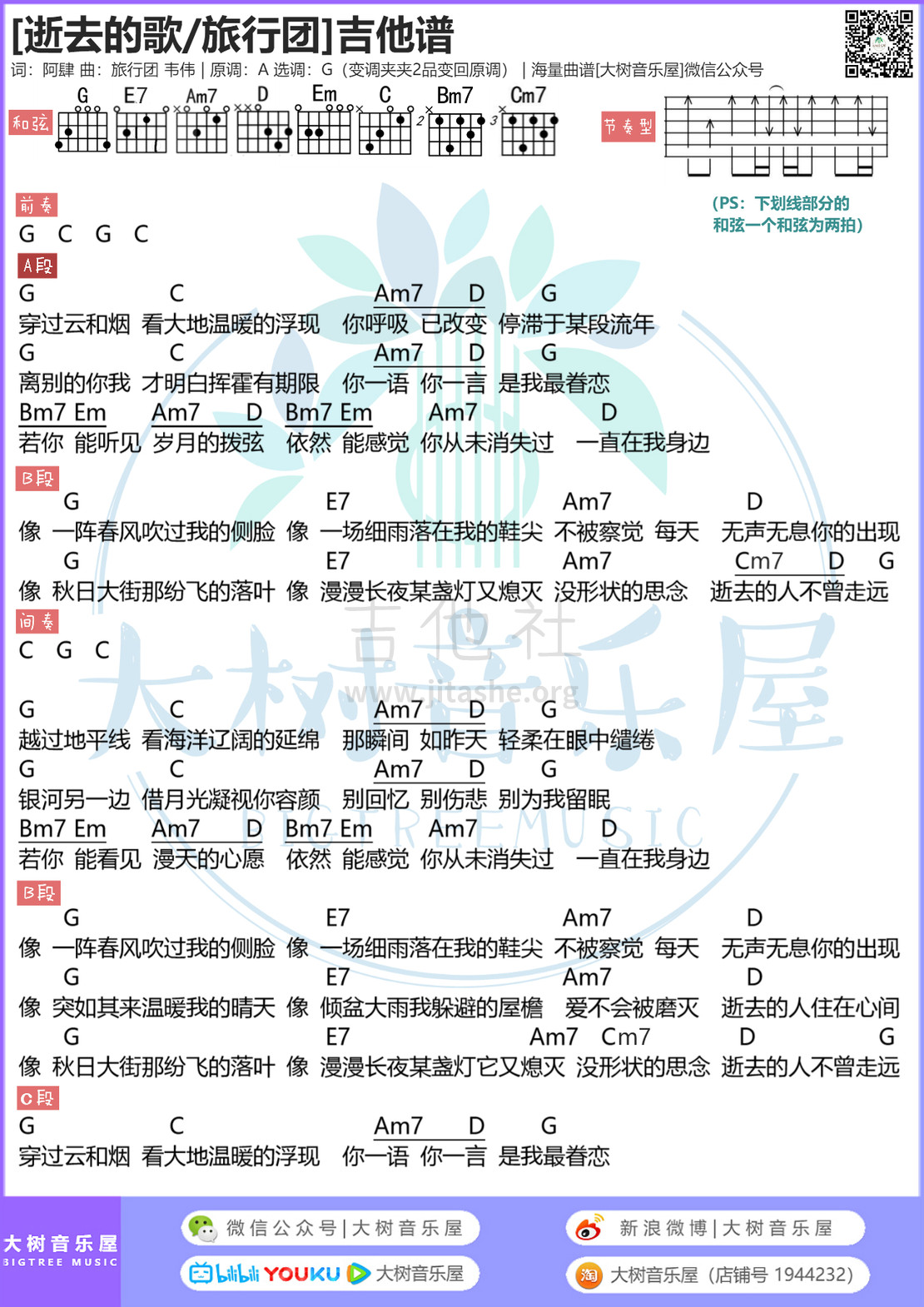 逝去的歌（大树音乐屋）吉他谱(图片谱,弹唱,和弦)_旅行团_模板CSDVFGmeitu_2_meitu_2.jpg