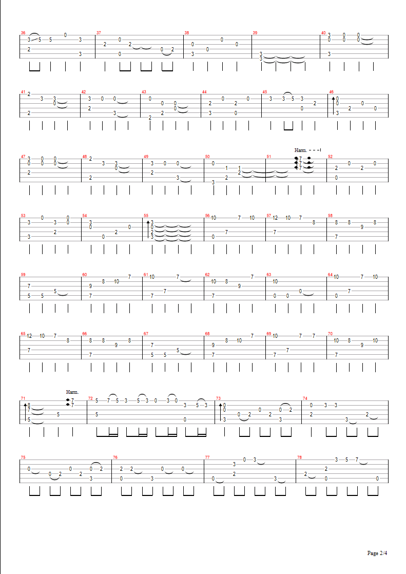 如果当时吉他谱(图片谱,指弹)_许嵩(Vae)_如果当时 - page 2.bmp