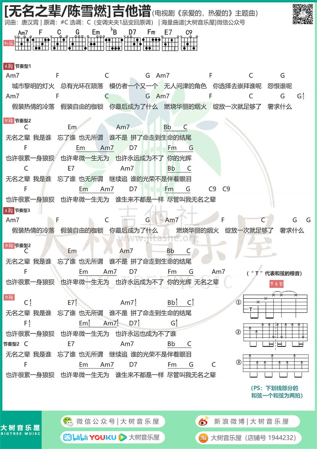 打印:亲爱的，热爱的主题曲 - 无名之辈（大树音乐屋）吉他谱_陈雪燃_模板_meitu_3_m12_meitu_1_meitu_1.jpg