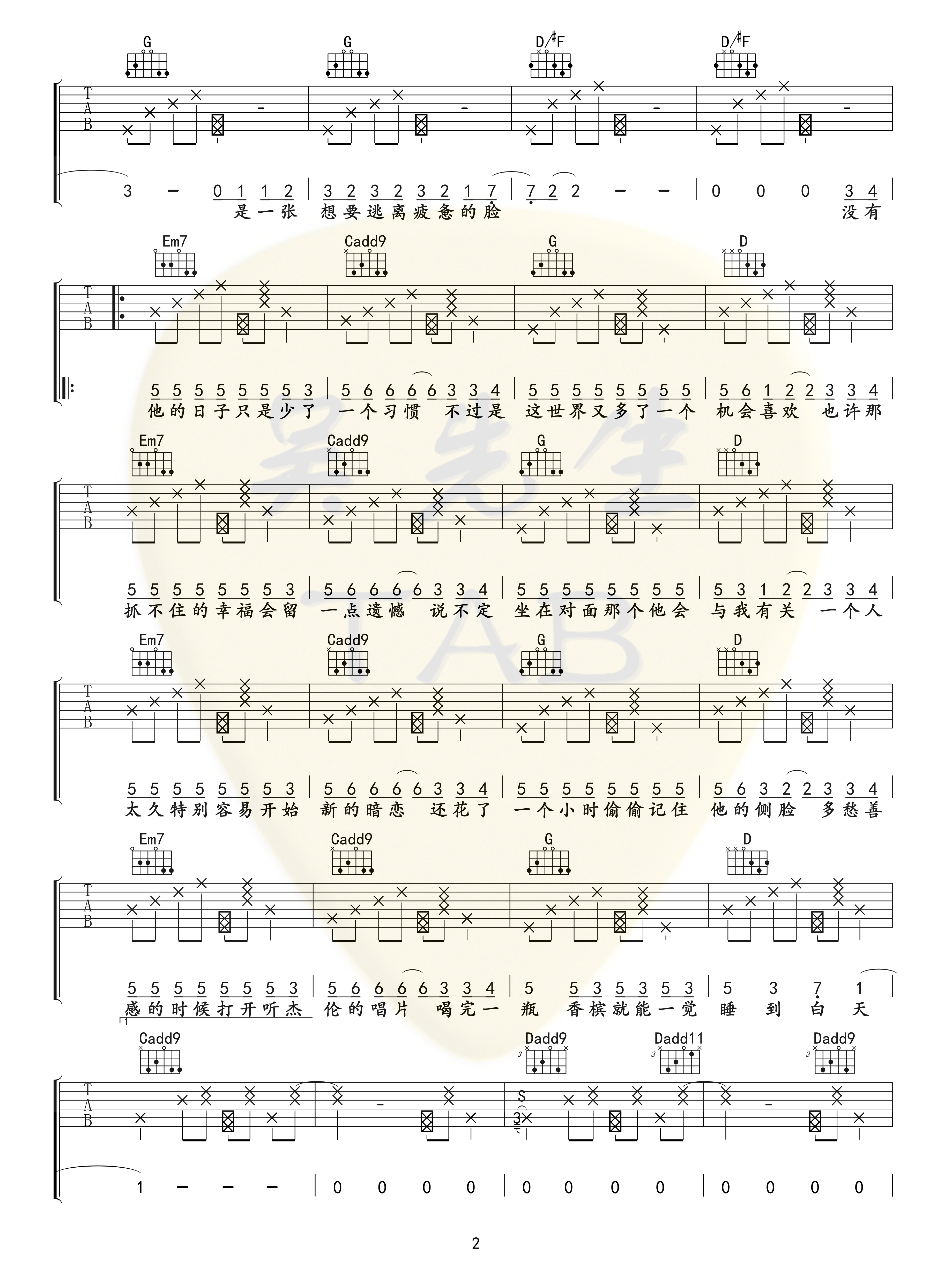 一个吉他谱(图片谱,弹唱)_陈壹千_一个02.jpg
