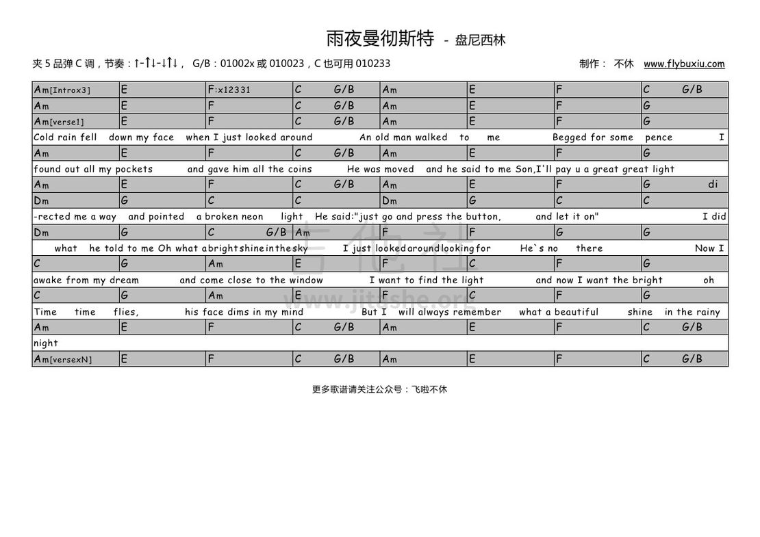 打印:雨夜曼彻斯特吉他谱_盘尼西林(Penicillin)_盘尼西林-雨夜曼彻斯特0000.jpg