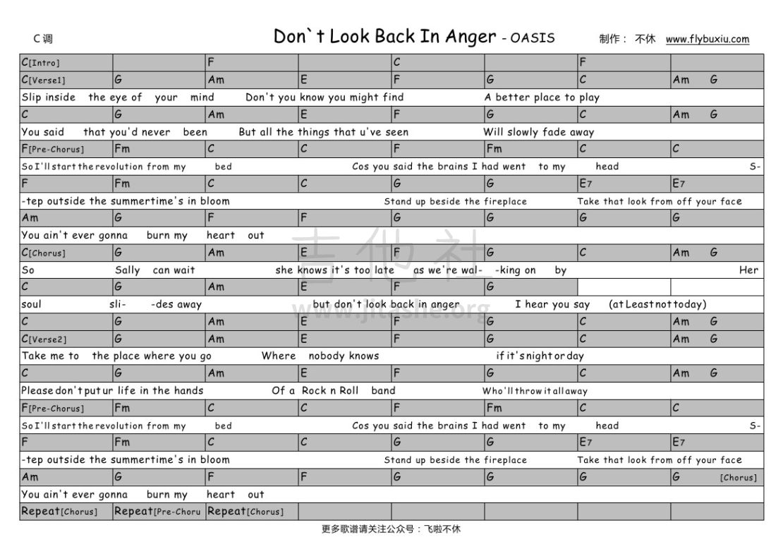 打印:Don't look back in anger吉他谱_Oasis(绿洲乐队)_OASIS-dont look back in anger0000.jpg