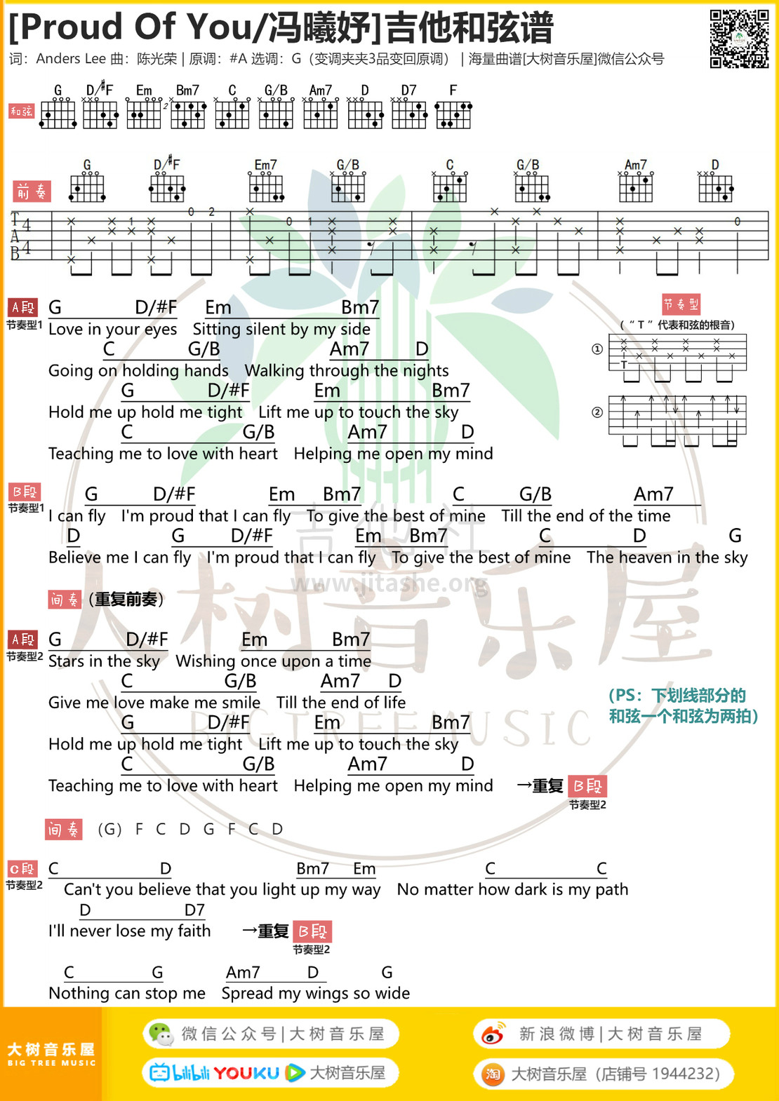 挥着翅膀的女孩（大树音乐屋）吉他谱(图片谱,弹唱)_容祖儿(Joey Yung)_英文版.jpg