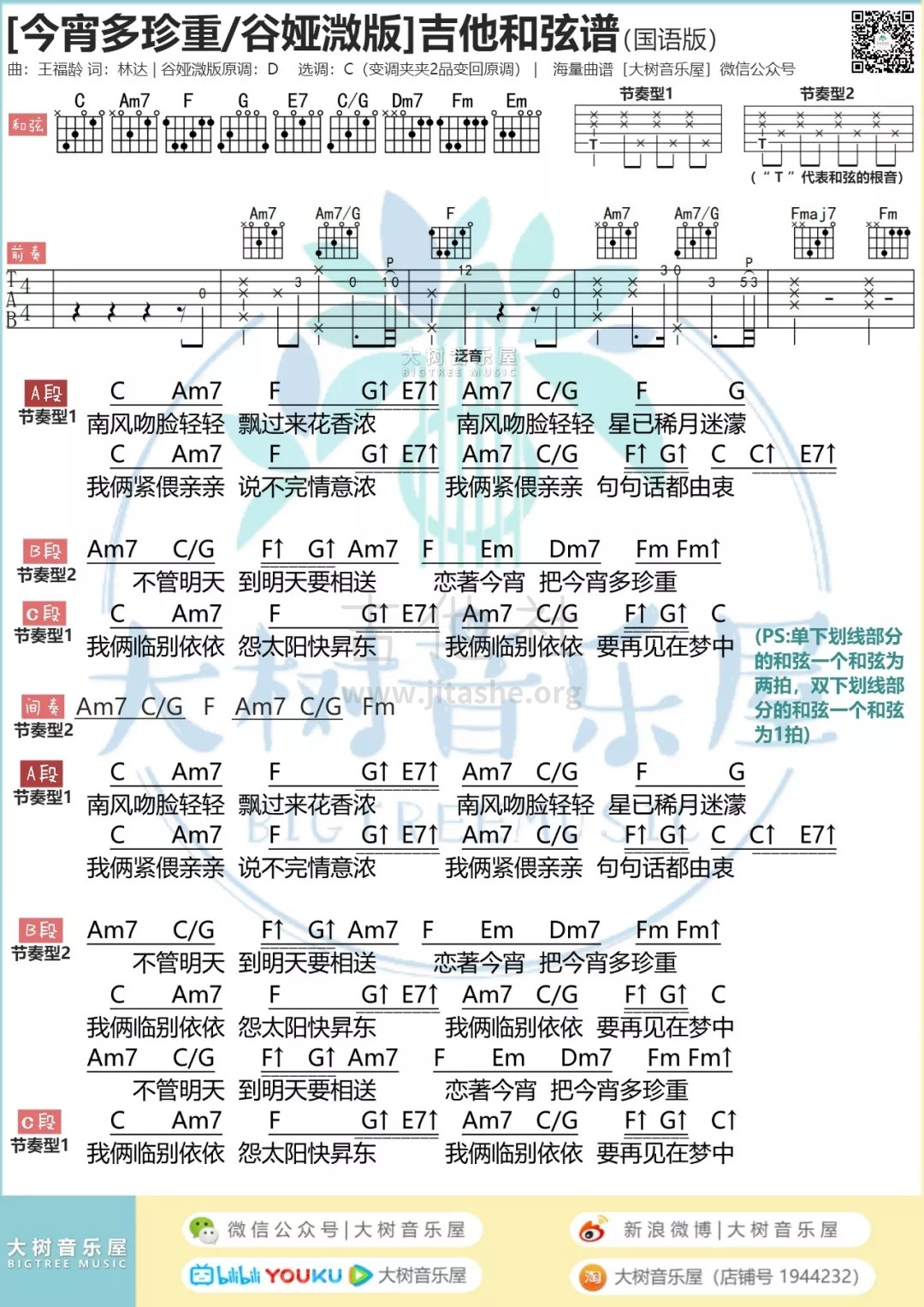 打印:今宵大厦 - 今宵多珍重(谭嘉仪/谷娅溦 - 大树音乐屋)吉他谱_原声带(OST;Original Soundtrack;电影)_2.webp.jpg