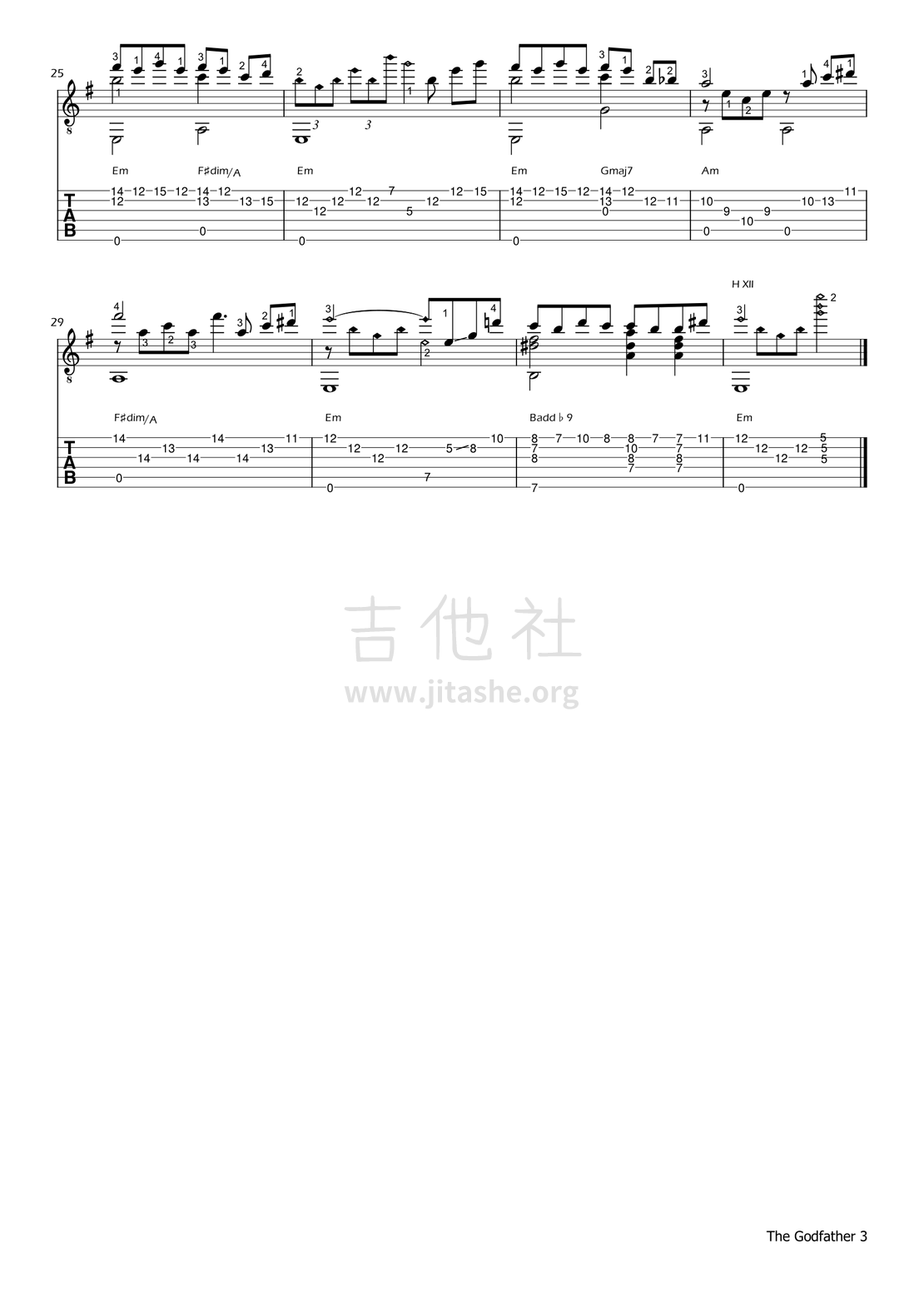 The Godfather Theme吉他谱(图片谱)_Fabio Lima_Fabio Lima - The Godfather-3.png