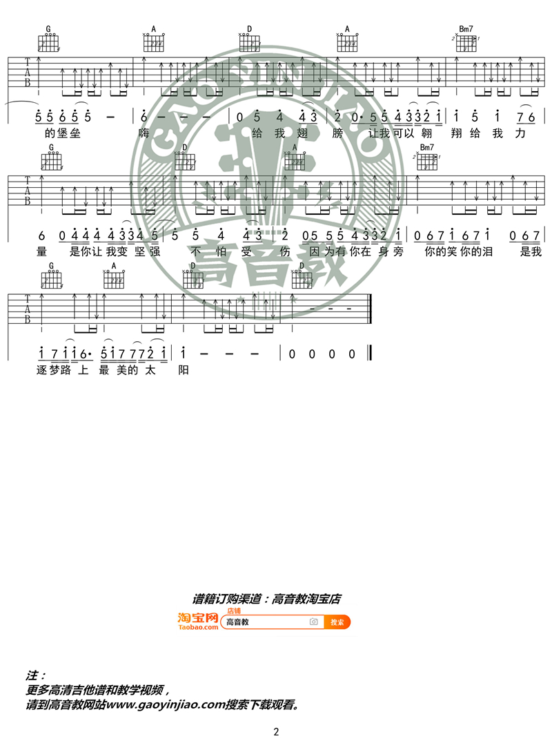 最美的太阳（C调入门版 高音教编配 猴哥吉他教学）吉他谱(图片谱,弹唱)_张杰(Jason Zhang)_《最美的太阳》C调入门版02_副本.jpg