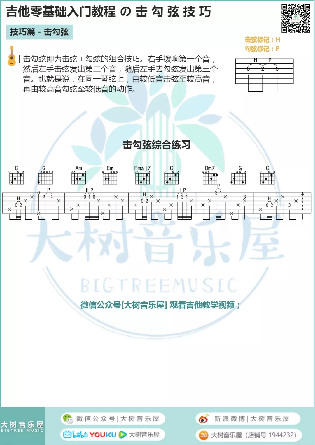 「吉他零基础入门技巧篇」• 击勾弦技巧教学+训练 | 大树音乐屋吉他谱(图片谱)_练习曲_640.webp (1).jpg