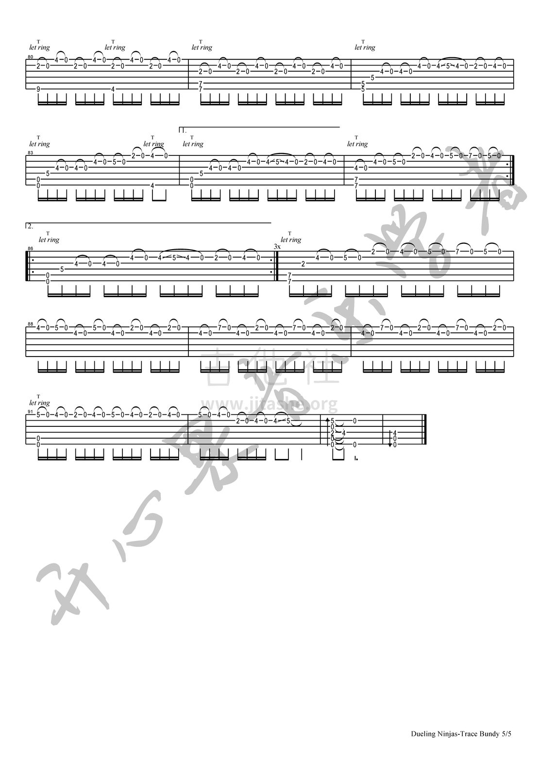 Dueling Ninjas吉他谱(图片谱,Trace Bundy,指弹)_Trace Bundy(崔斯·邦迪)_Trace Bundy-Dueling Ninjas_页面_5.jpg