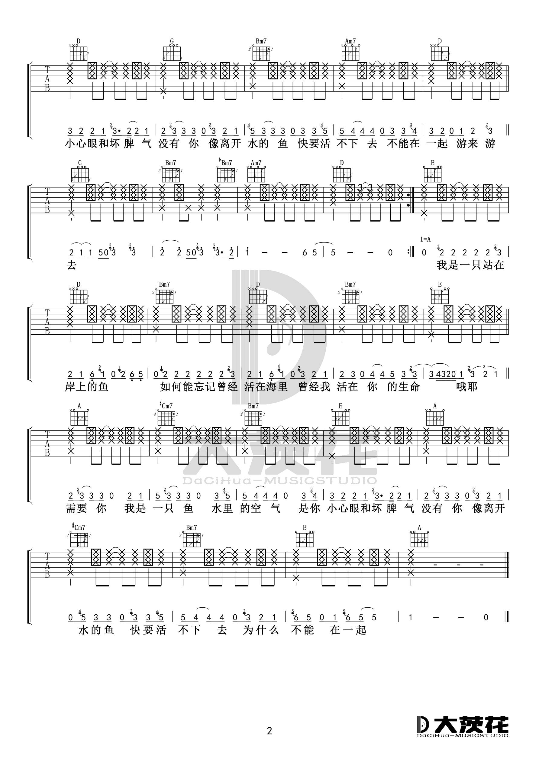 我是一只鱼(小宁制谱)吉他谱(图片谱,弹唱)_落日飞车_我是一只鱼 DCH02.jpg