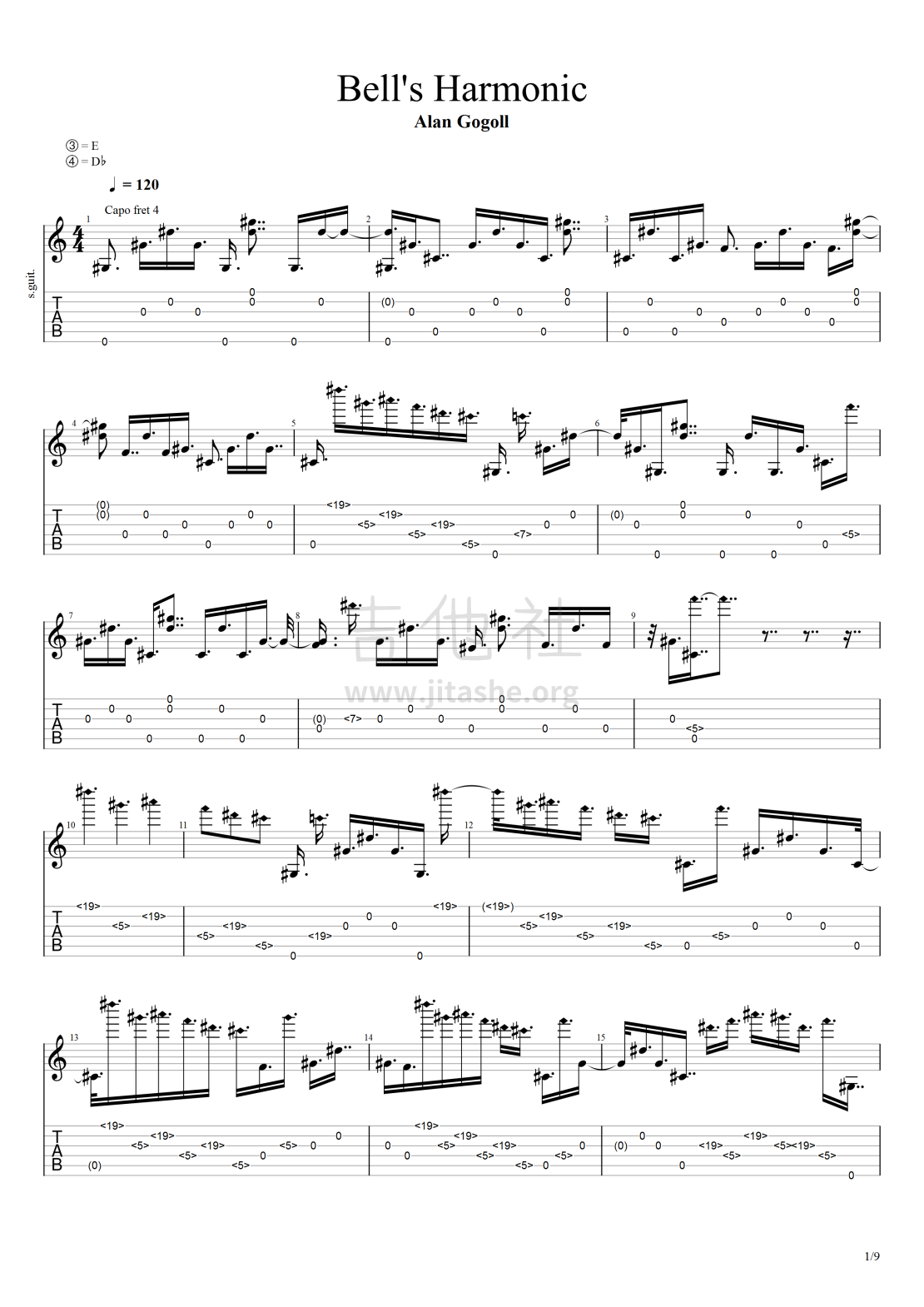 打印:Bell's Harmonicl(gtp谱有问题)吉他谱_Alan Gogoll_钟鸣泛音（图片）#1.png
