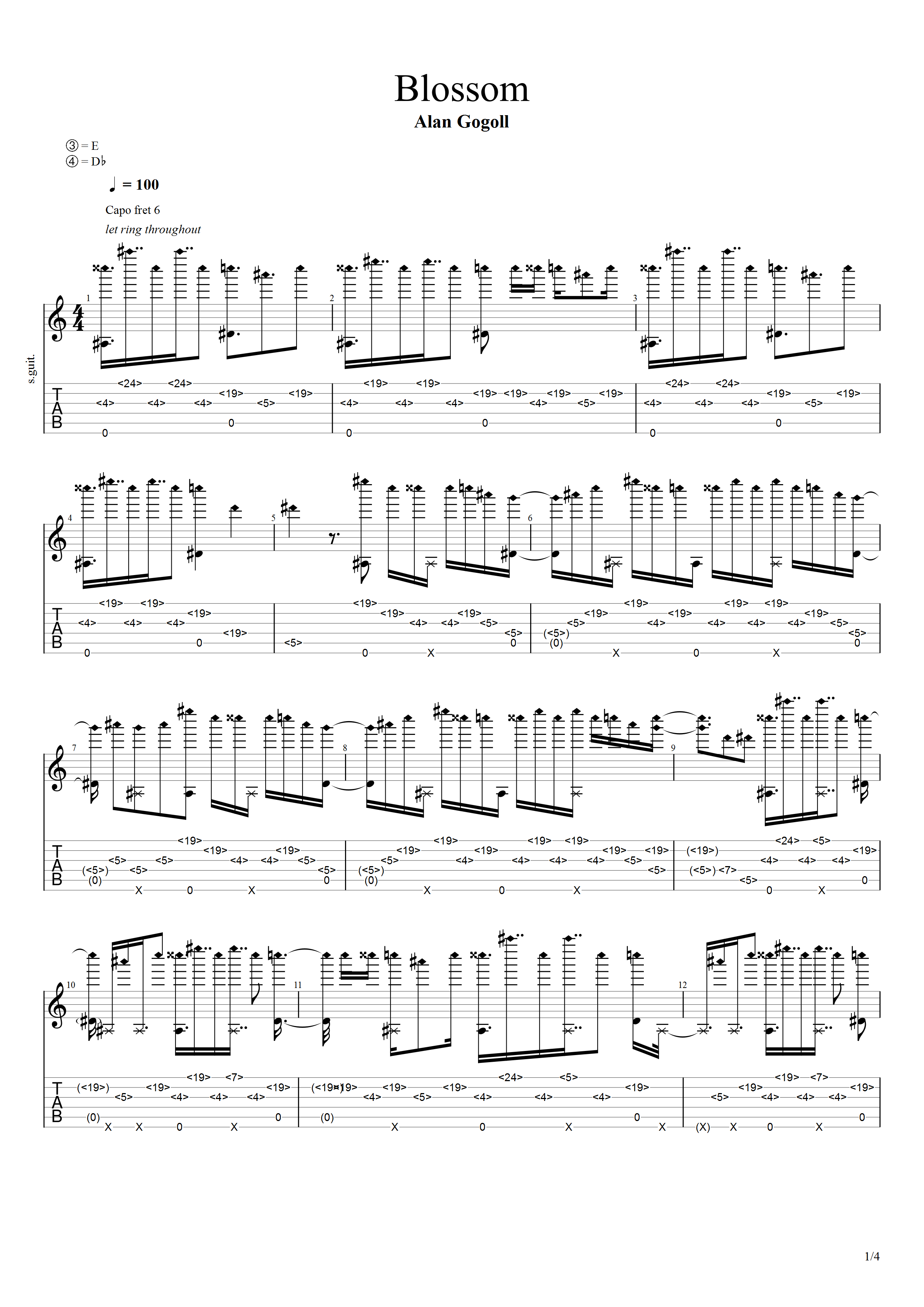 Blossom吉他谱(图片谱,指弹,吉他谱)_Alan Gogoll_Blossom-Alan Gogoll#1.png