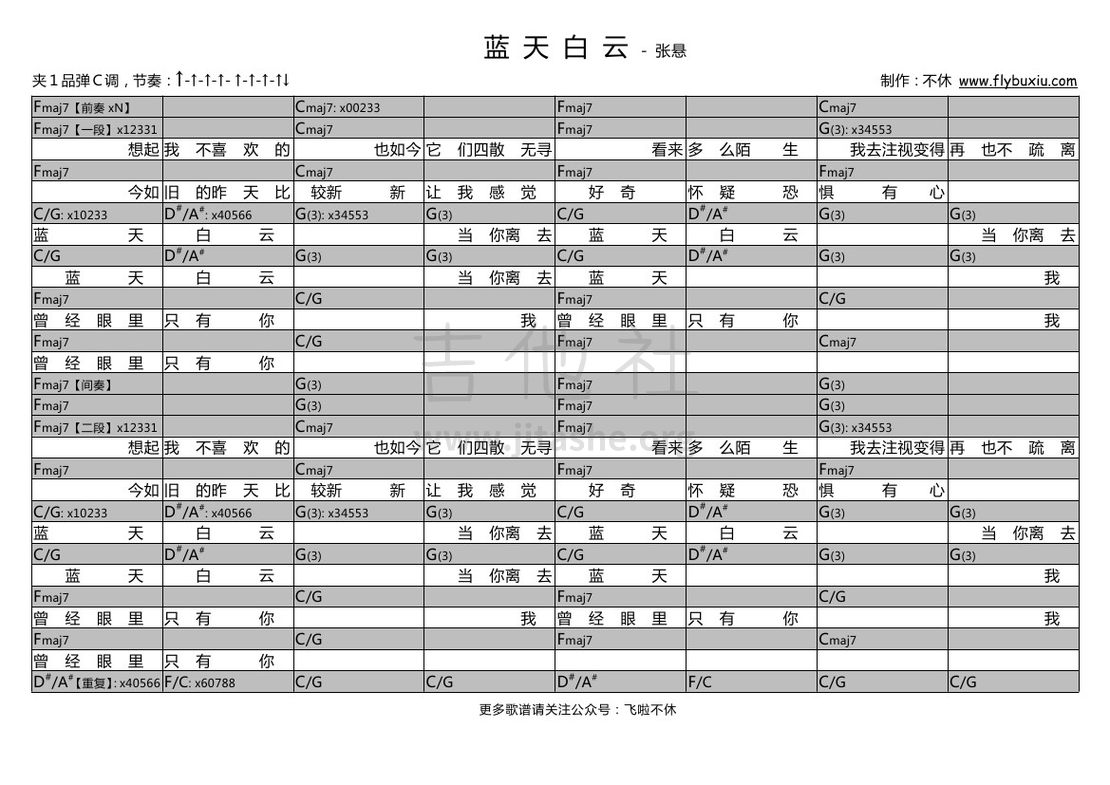 蓝天白云（不休弹唱谱）吉他谱(图片谱,弹唱)_张悬(焦安溥)_张悬-蓝天白云0000.jpg