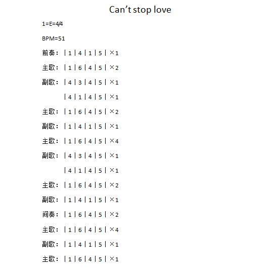 Can't stop love吉他谱(图片谱)_Darin_Can&#039;t stop love.png