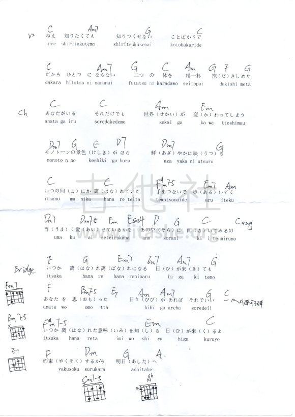 爱してる（夏目友人帐）吉他谱(图片谱,弹唱,简单版)_动漫游戏(ACG)_爱してる（2）.jpg