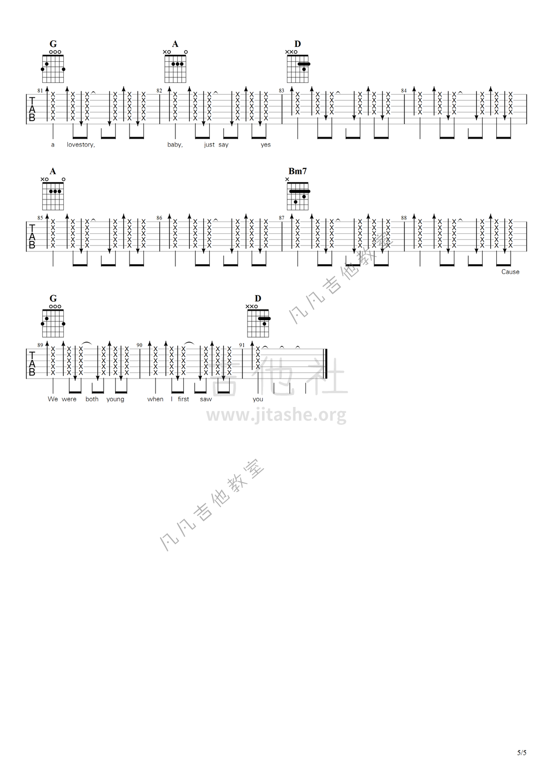 打印:Love Story吉他谱_Taylor Swift(泰勒·史薇芙特;泰勒·斯威夫特)_love story#5.png