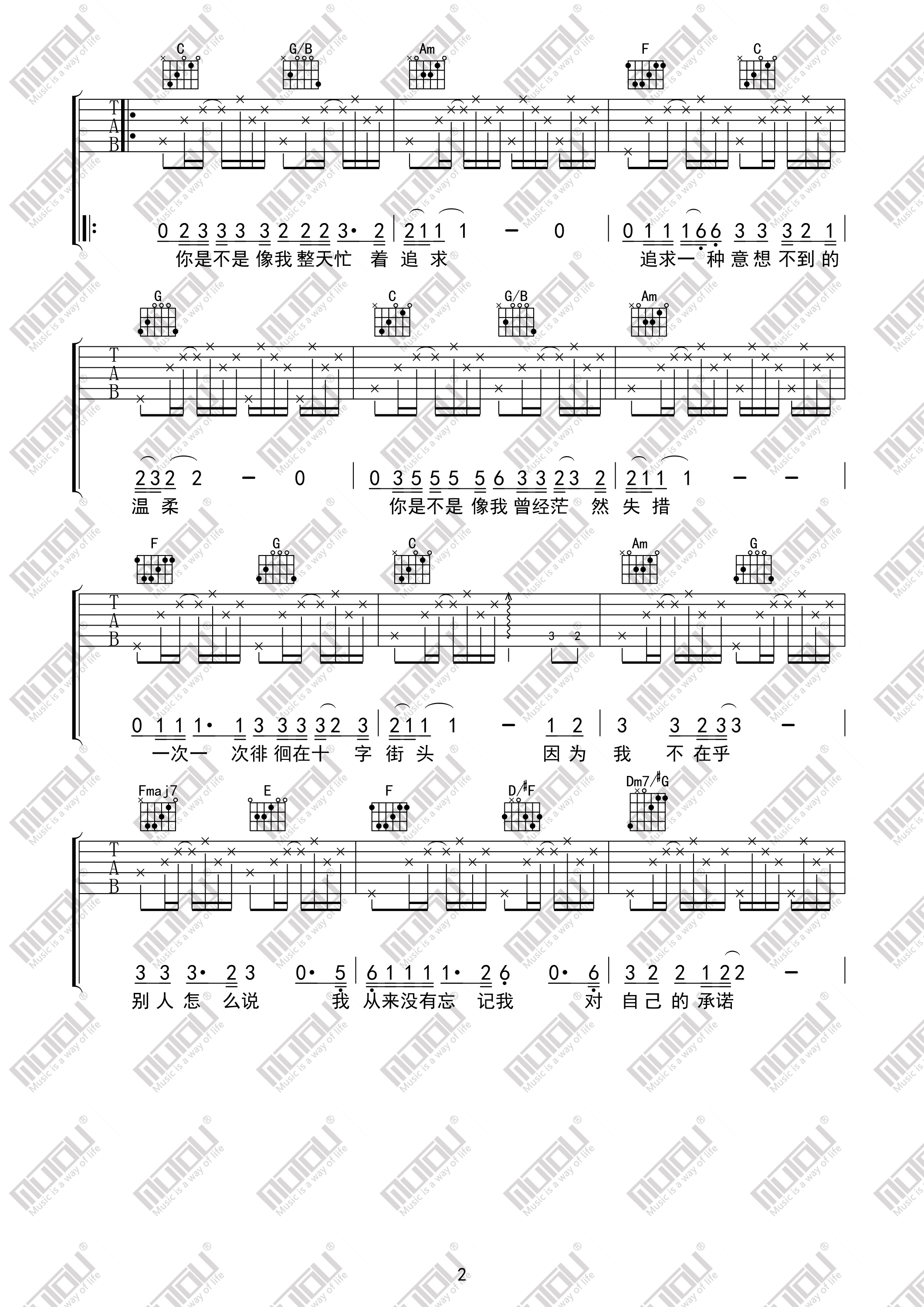 我的未来不是梦 (C调编配)吉他谱(图片谱,我的未来不是梦,靠谱基地)_张雨生(小宝)_我的未来不是梦02.jpg