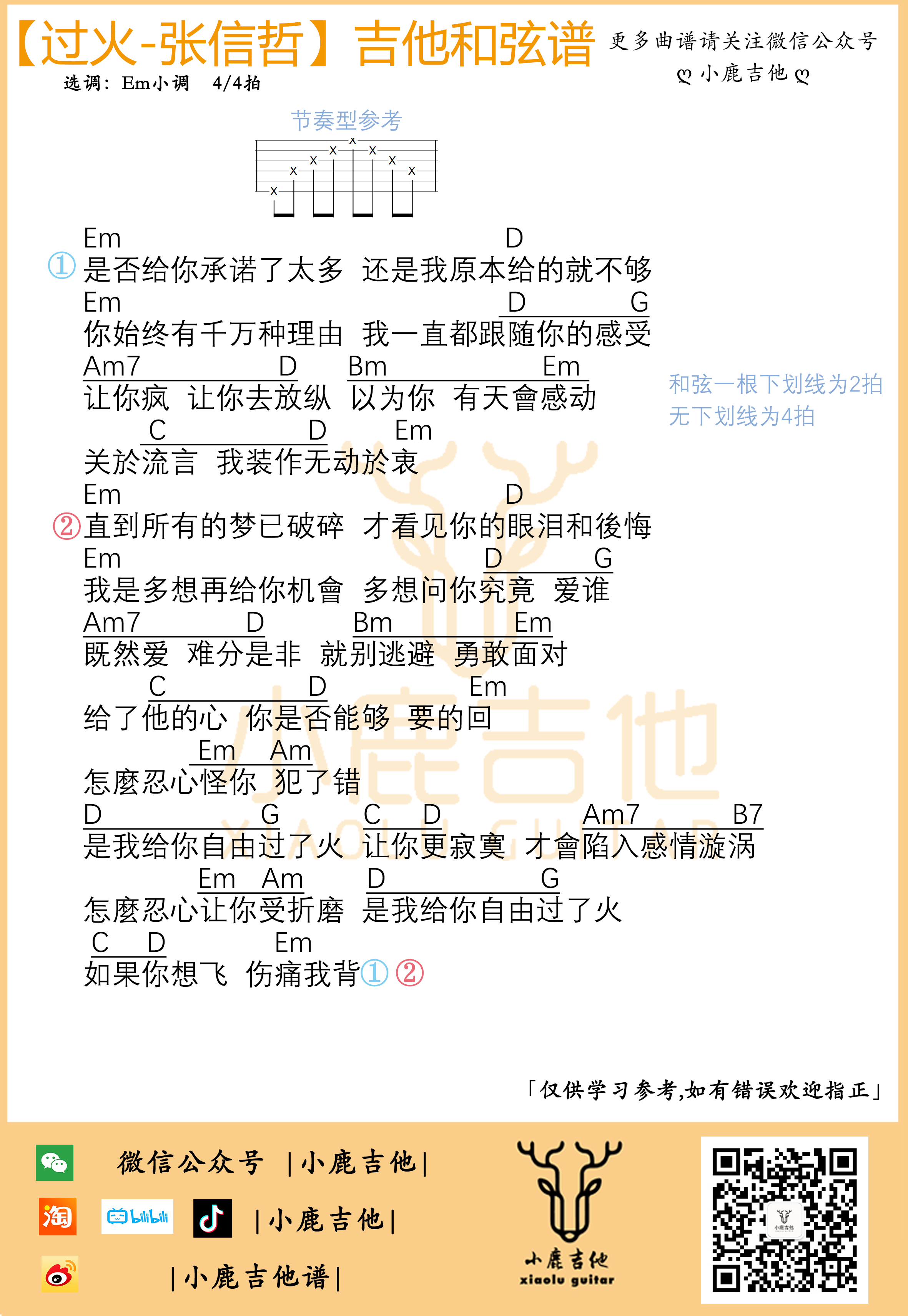 过火（简单版【小鹿吉他制谱】）吉他谱(图片谱)_张信哲_过火.png