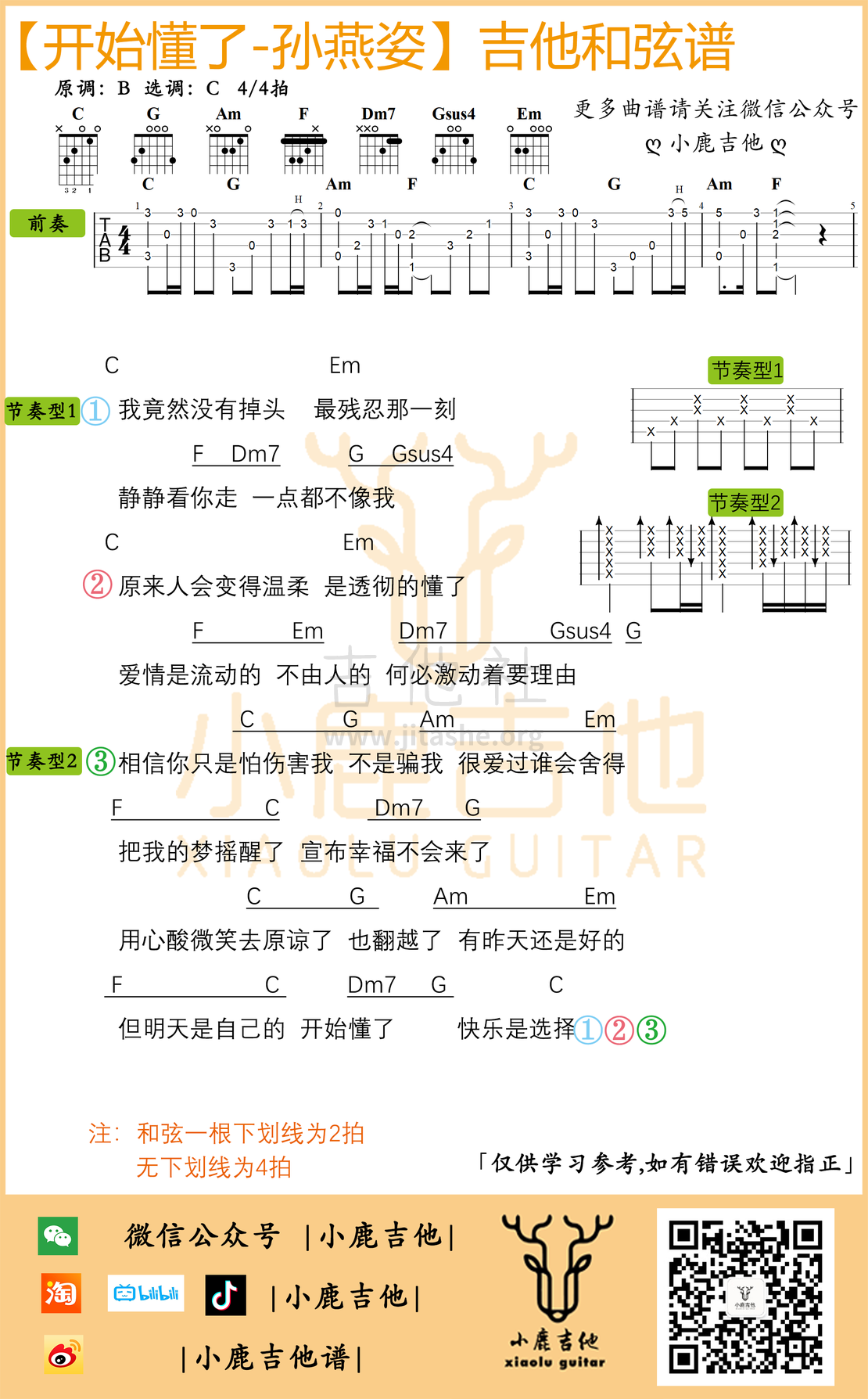 打印:开始懂了（C调指法简单版【小鹿吉他制谱】）吉他谱_孙燕姿(Stefanie Sun)_开始懂了.png