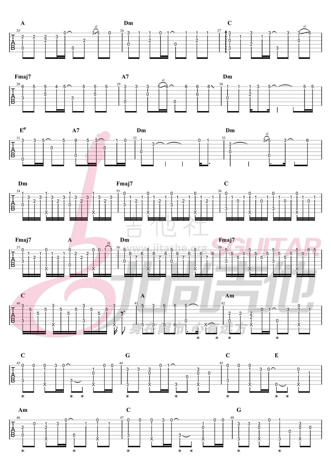漠河舞厅（指弹谱＆弹奏示范/北尚吉他）吉他谱(图片谱,漠河舞厅,指弹,吉他指弹)_柳爽_漠河舞厅-吉他指弹-网络 (2).jpg