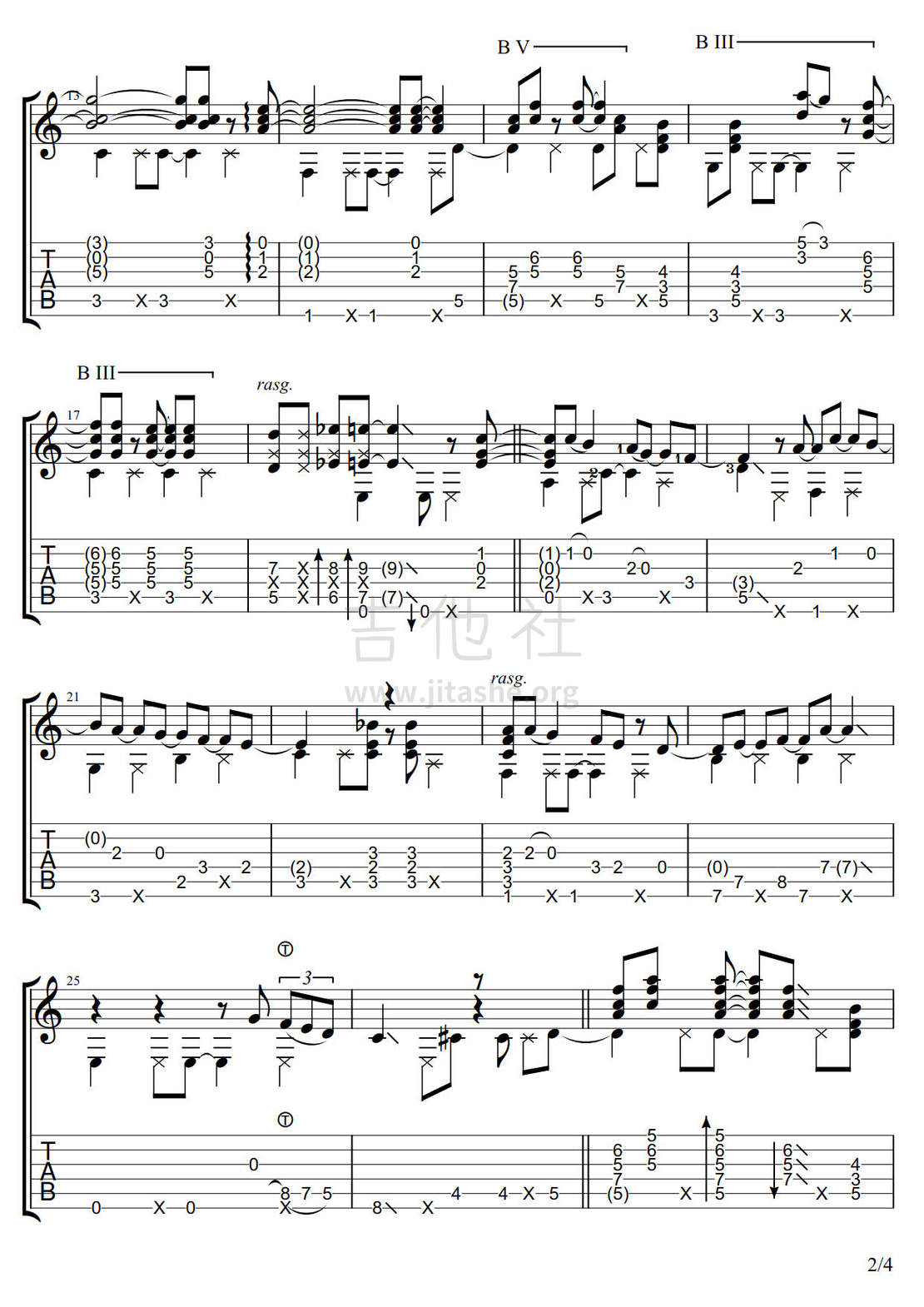 Fly Me To The Moon吉他谱(图片谱,指弹,经典)_James Bartholomew_《Fly Me To The Moon》- James Bartholome1.jpg