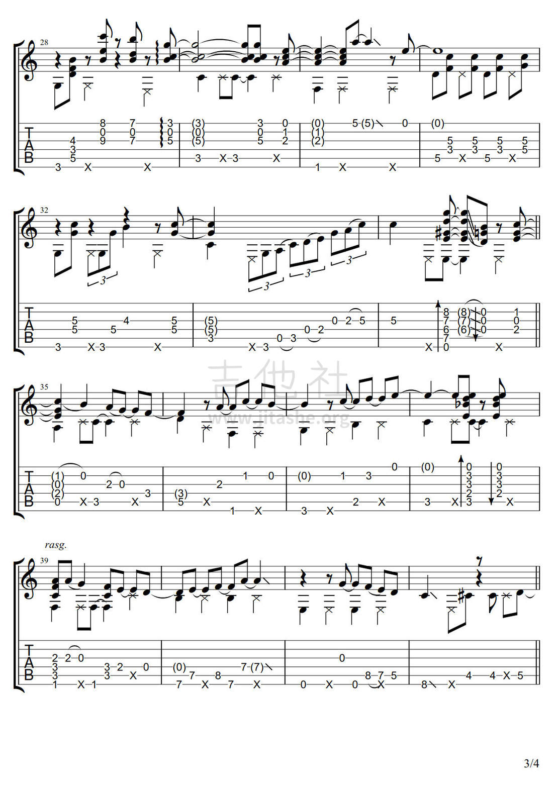 Fly Me To The Moon吉他谱(图片谱,指弹,经典)_James Bartholomew_《Fly Me To The Moon》- James Bartholome2.jpg