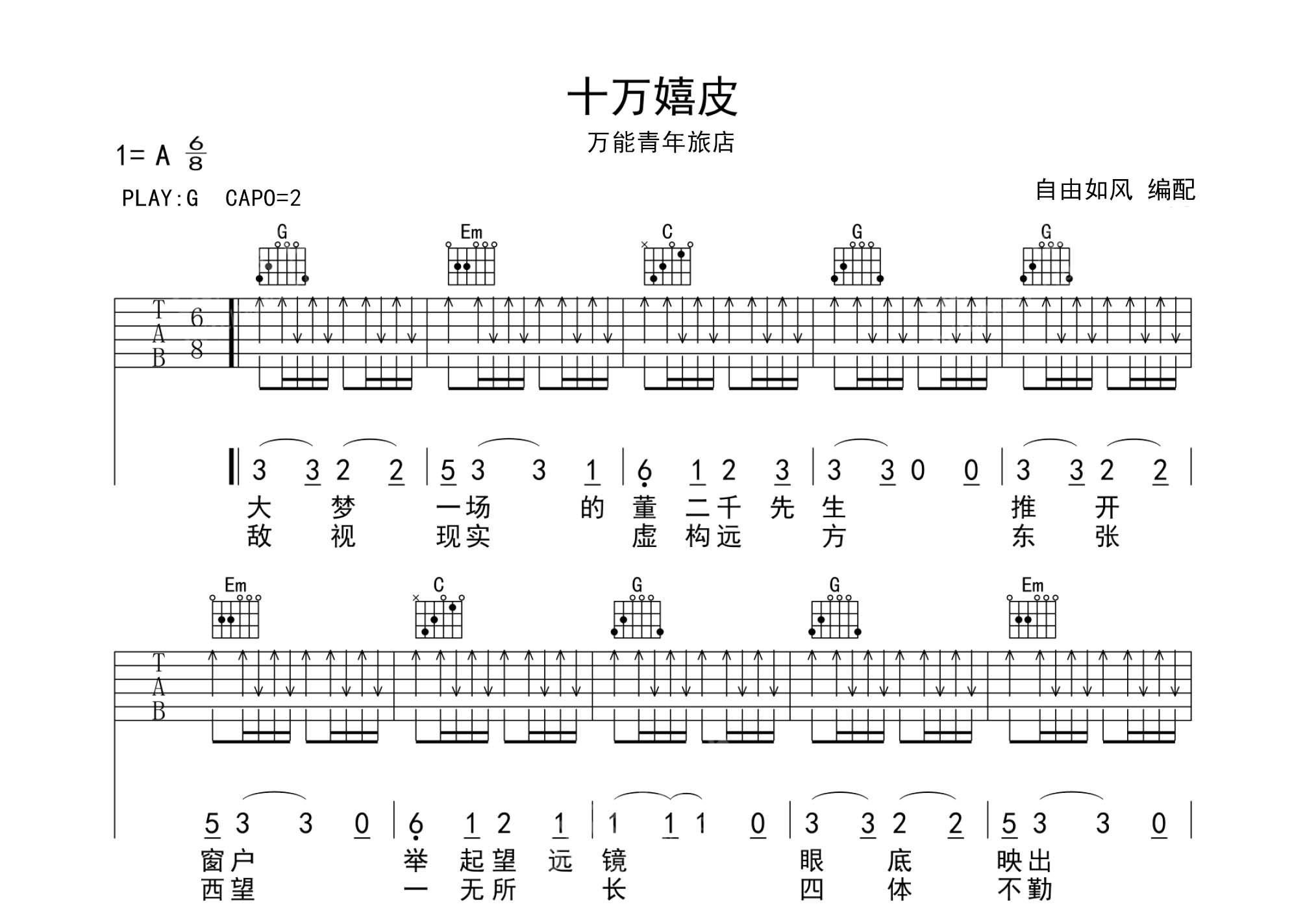 吉他即兴弹唱万能公式图片