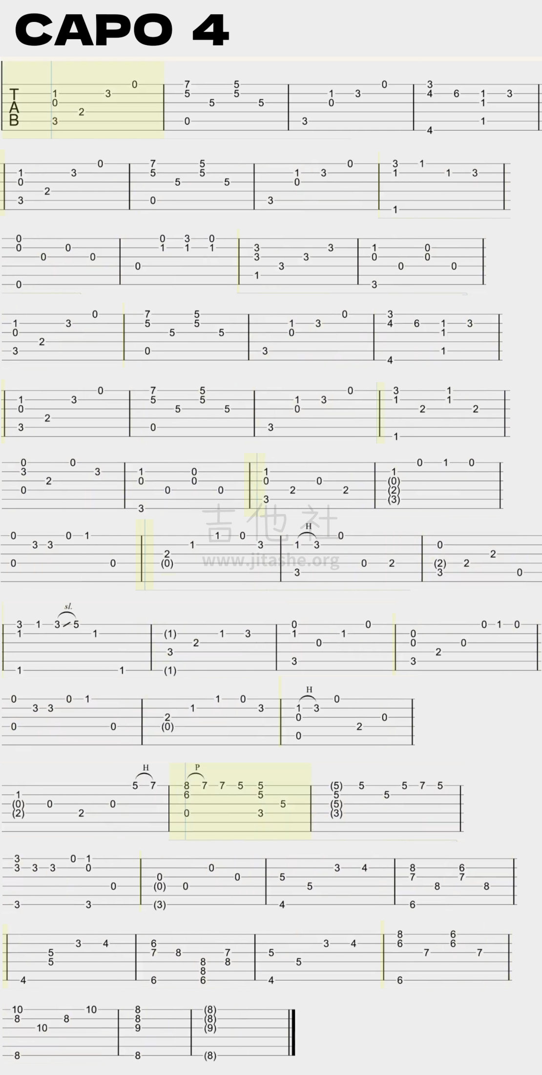 最终幻想7 - 主题曲吉他谱(图片谱,solo,指弹,简单版)_动漫游戏(ACG)_ff7 theme.jpg