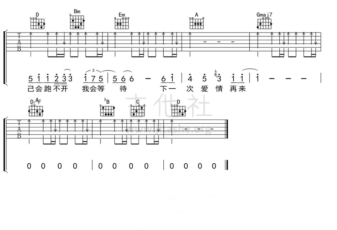 下一次爱情来的时候吉他谱(图片谱)_蔡健雅(Tanya Chua)_72f210b131d9bc7a585f1c841e28767.jpg