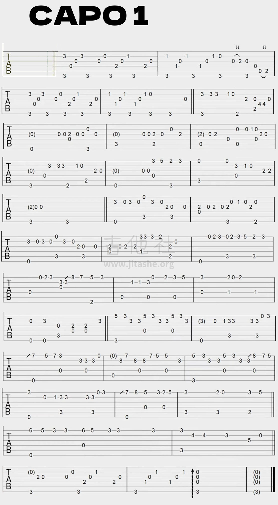 Alca（TV动画《夏目友人帐 第七季》片头曲）吉他谱(图片谱,ACG,指弹,solo)_动漫游戏(ACG)_alca.jpg