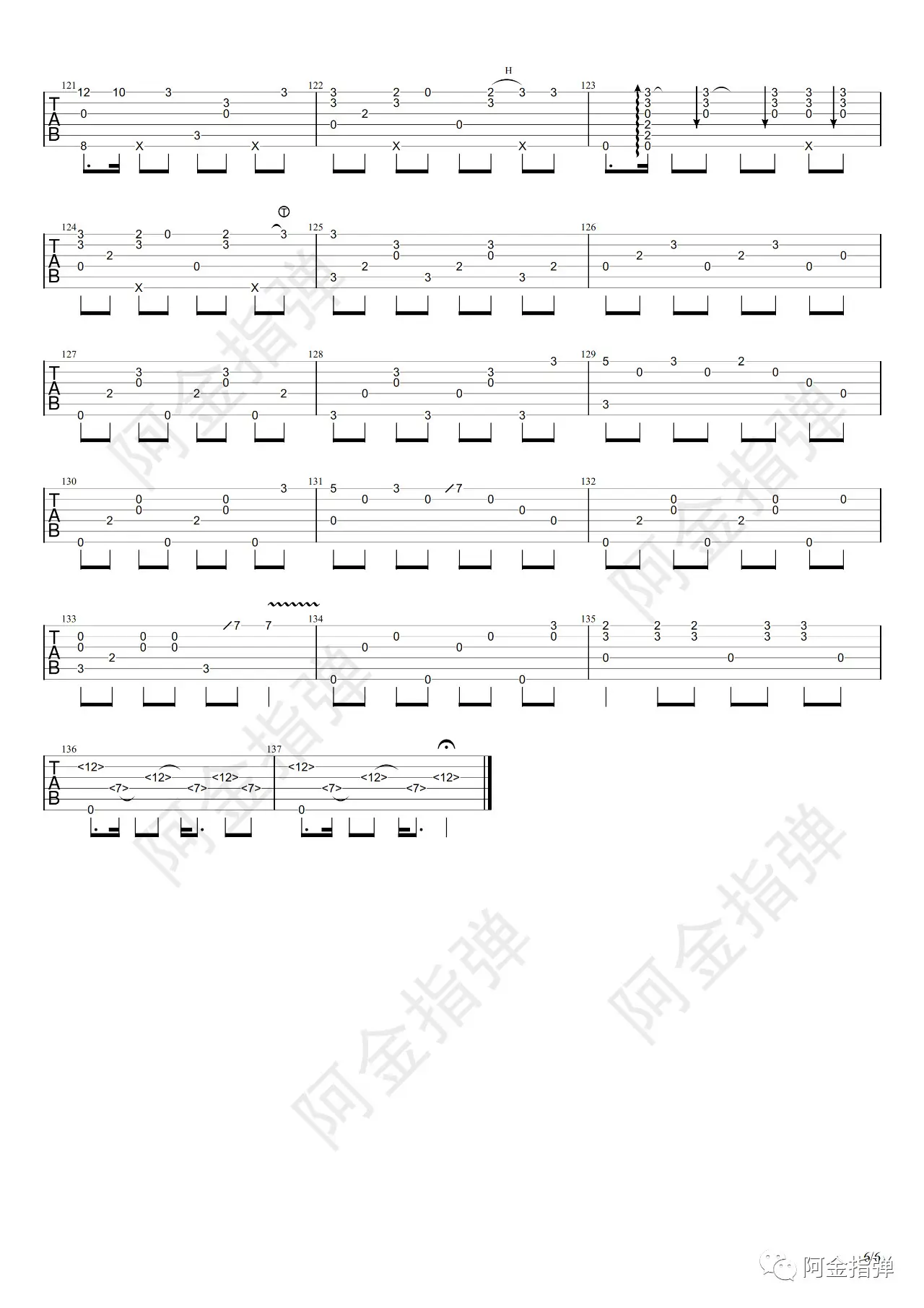 unravel（阿金指弹）吉他谱(图片谱,指弹)_动漫游戏(ACG)_mmexport1745940921889.png