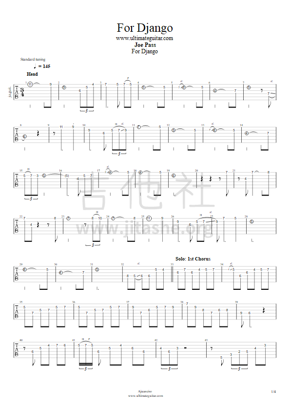 For Django吉他谱(图片谱)_Joe Pass(乔·帕斯)_for django#01.png