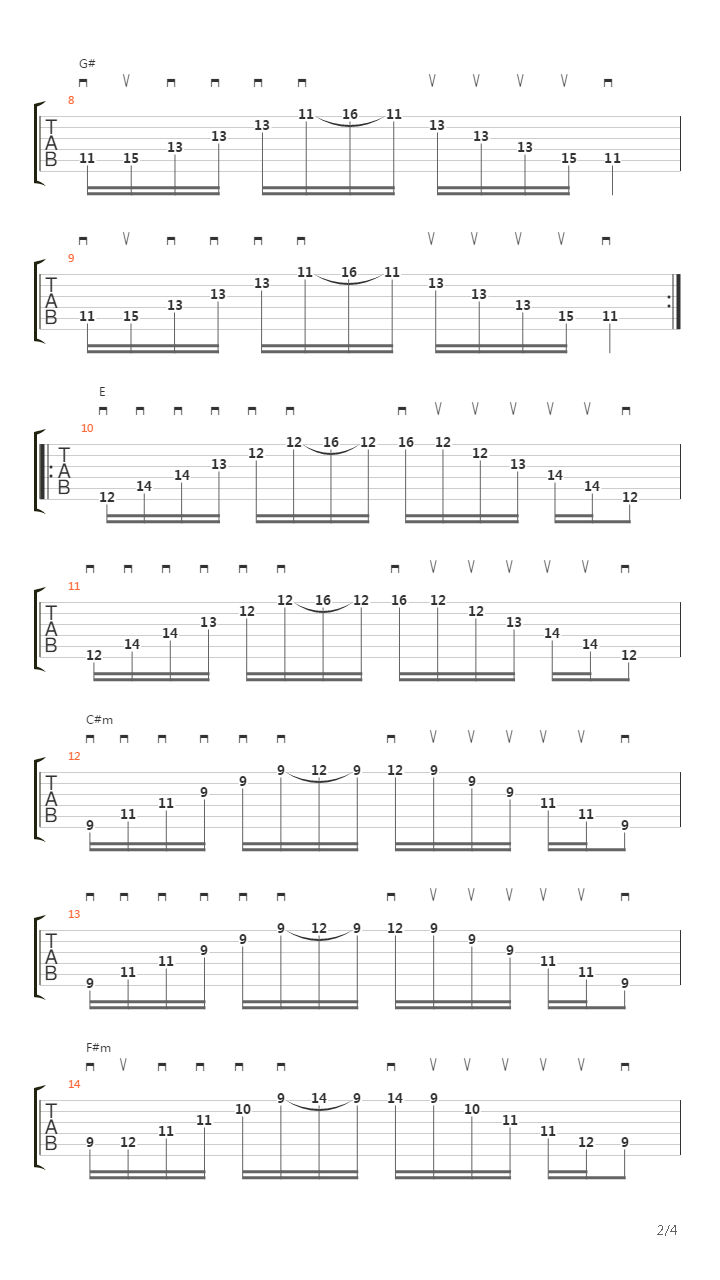 Sweeping Skill吉他谱