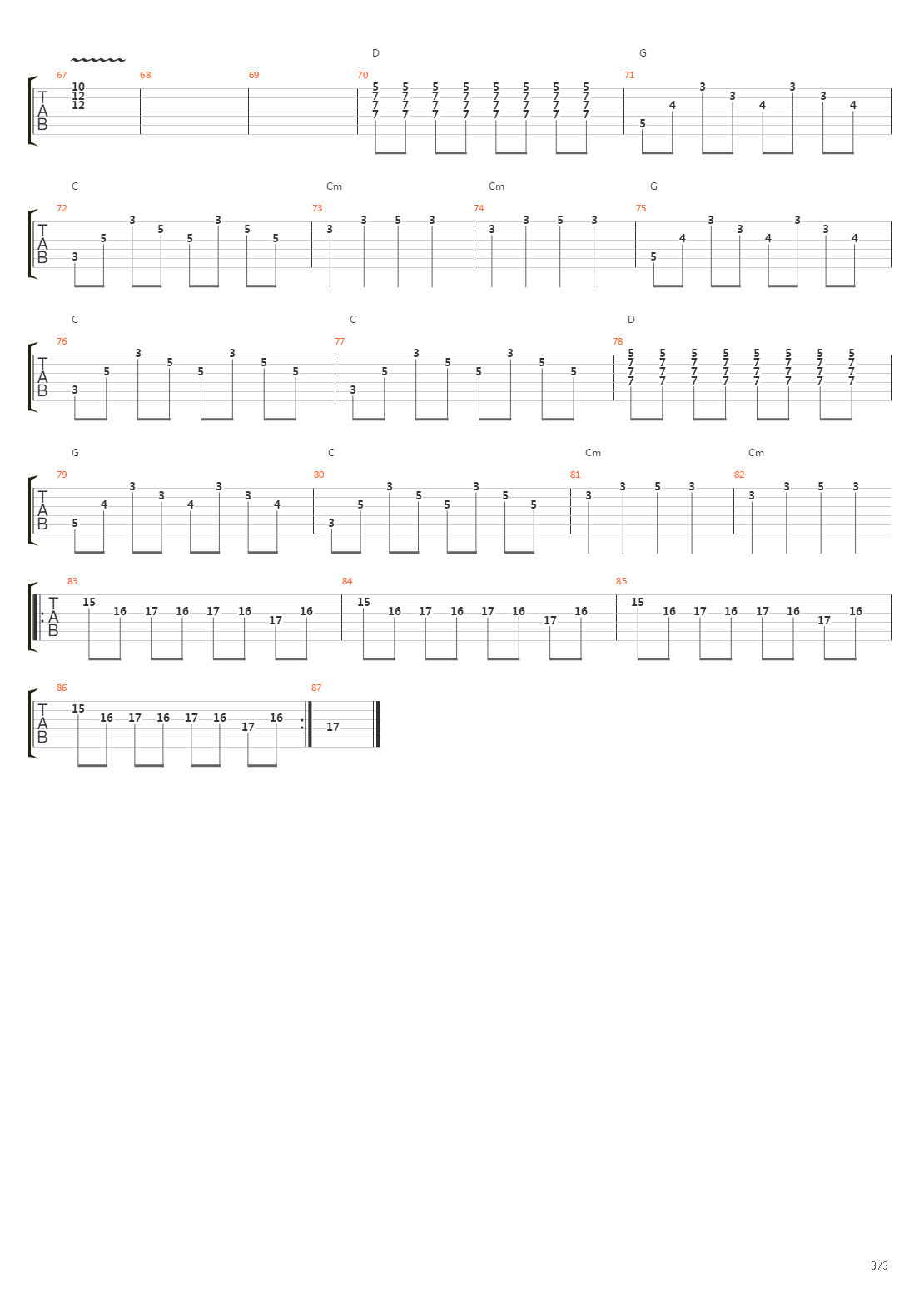 季节吉他谱