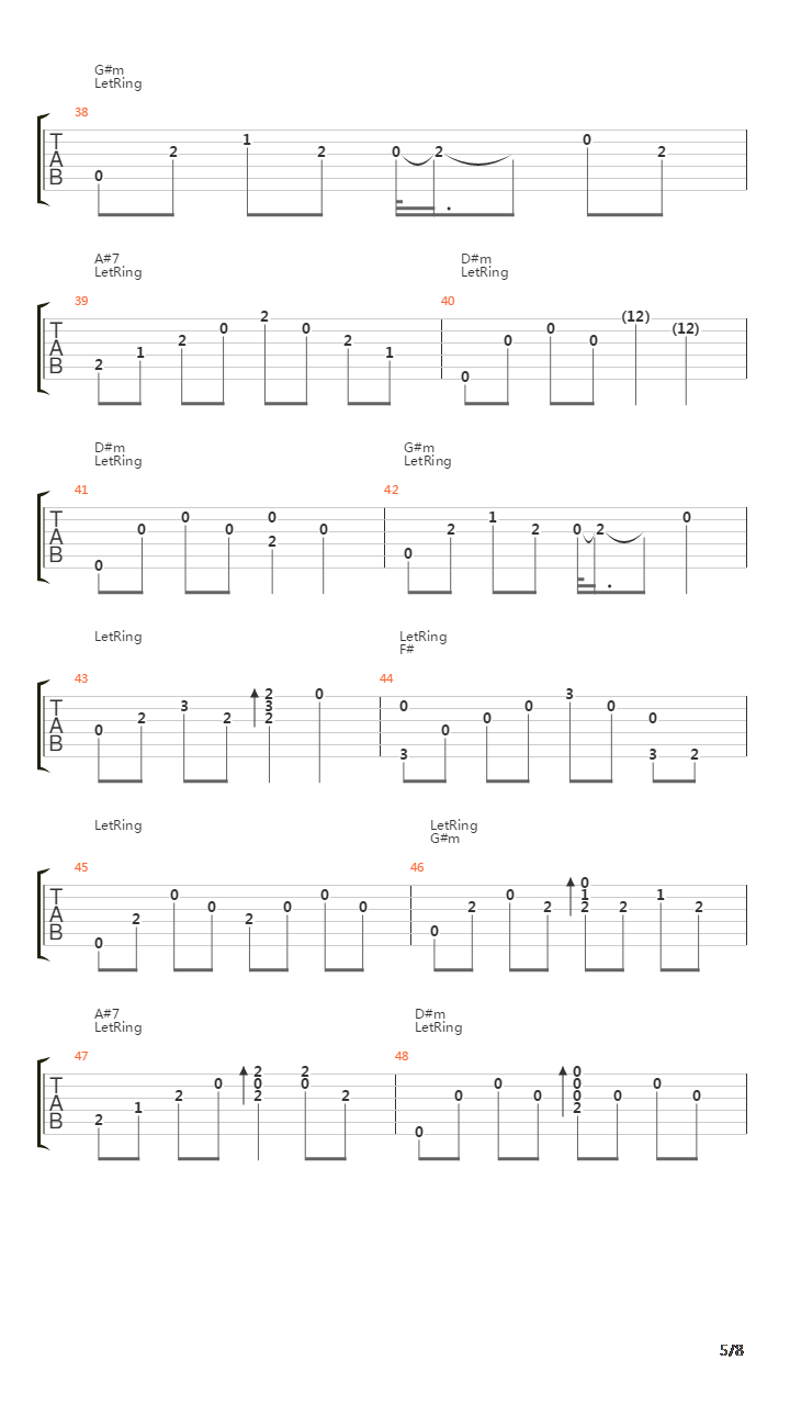 悲伤的双曲线吉他谱