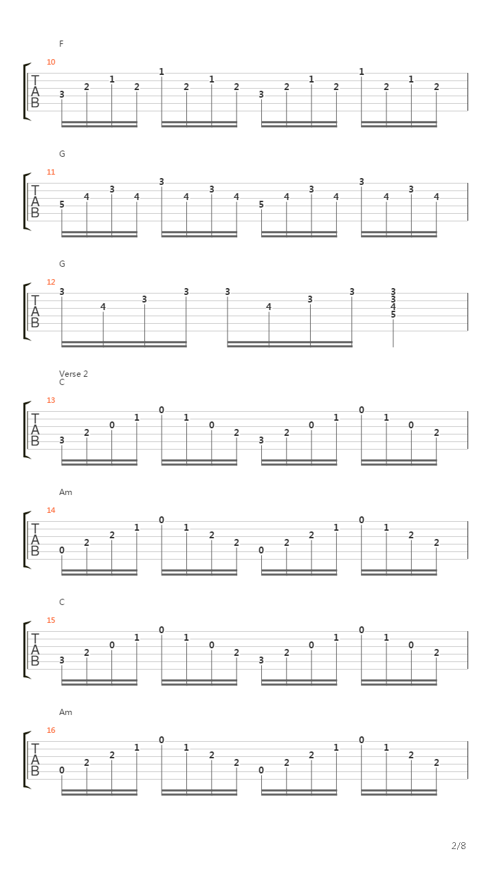 喜欢你吉他谱