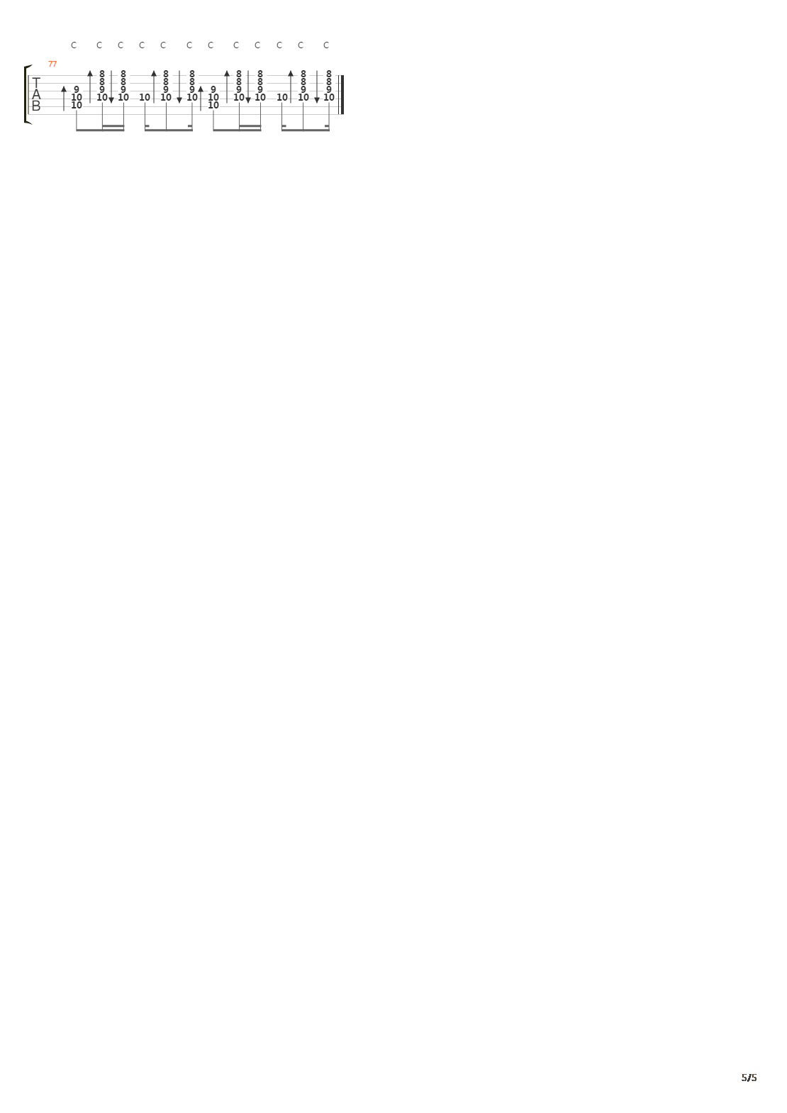 喜欢你吉他谱