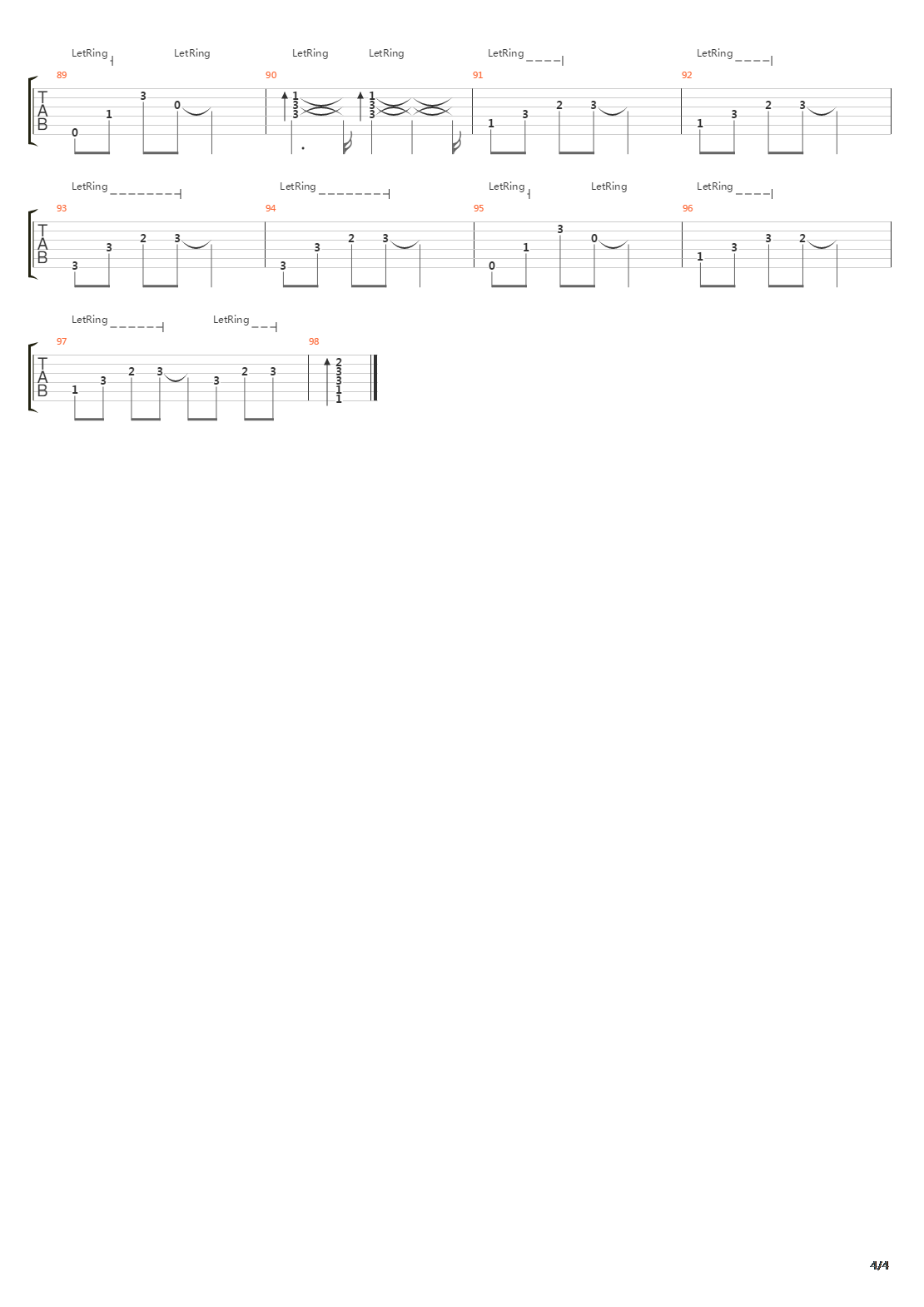 她他吉他谱