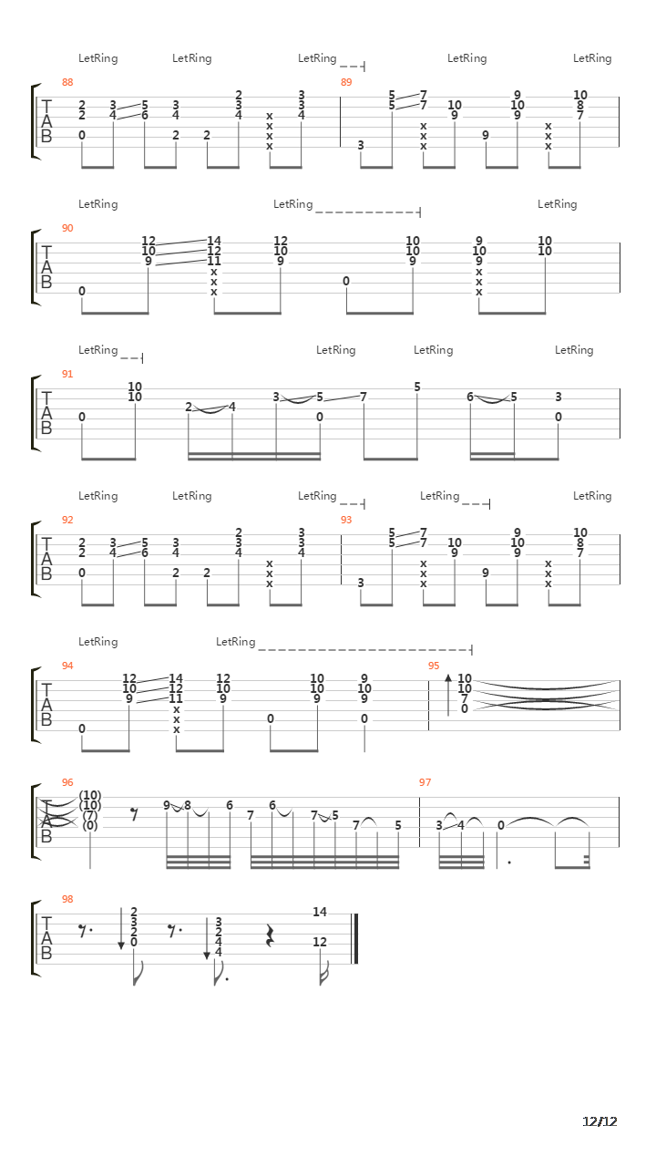 情非得已 (吉它演奏)吉他谱