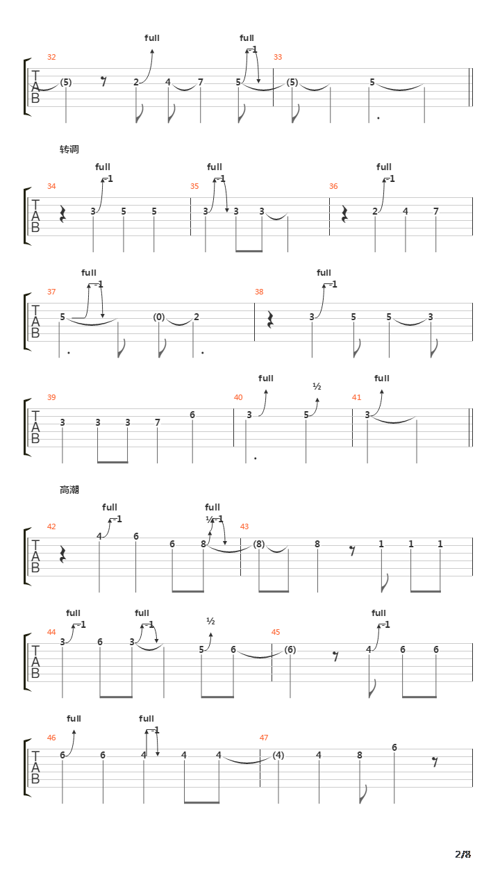 距离吉他谱