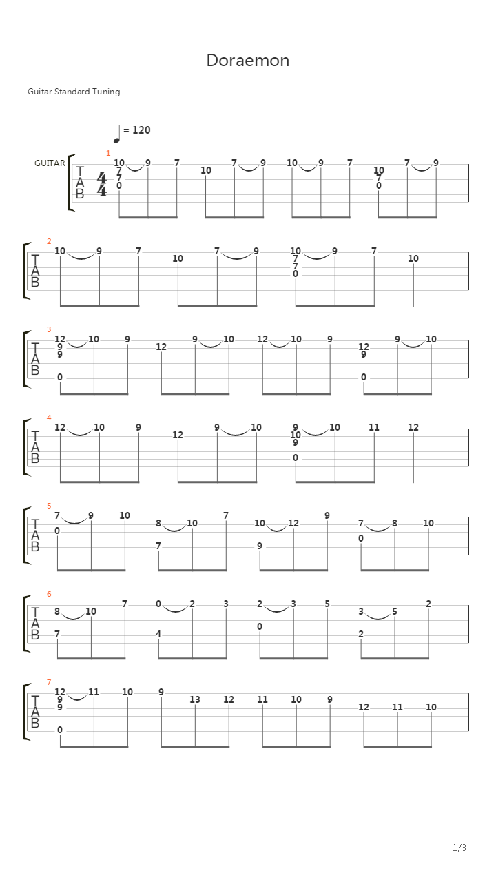 Doraemon吉他谱