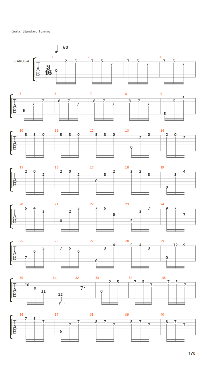 卡尔卡西练习曲 - 04吉他谱