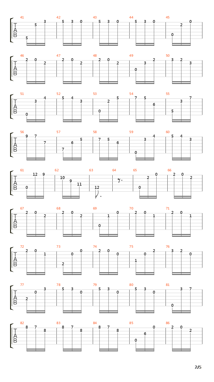 卡尔卡西练习曲 - 04吉他谱